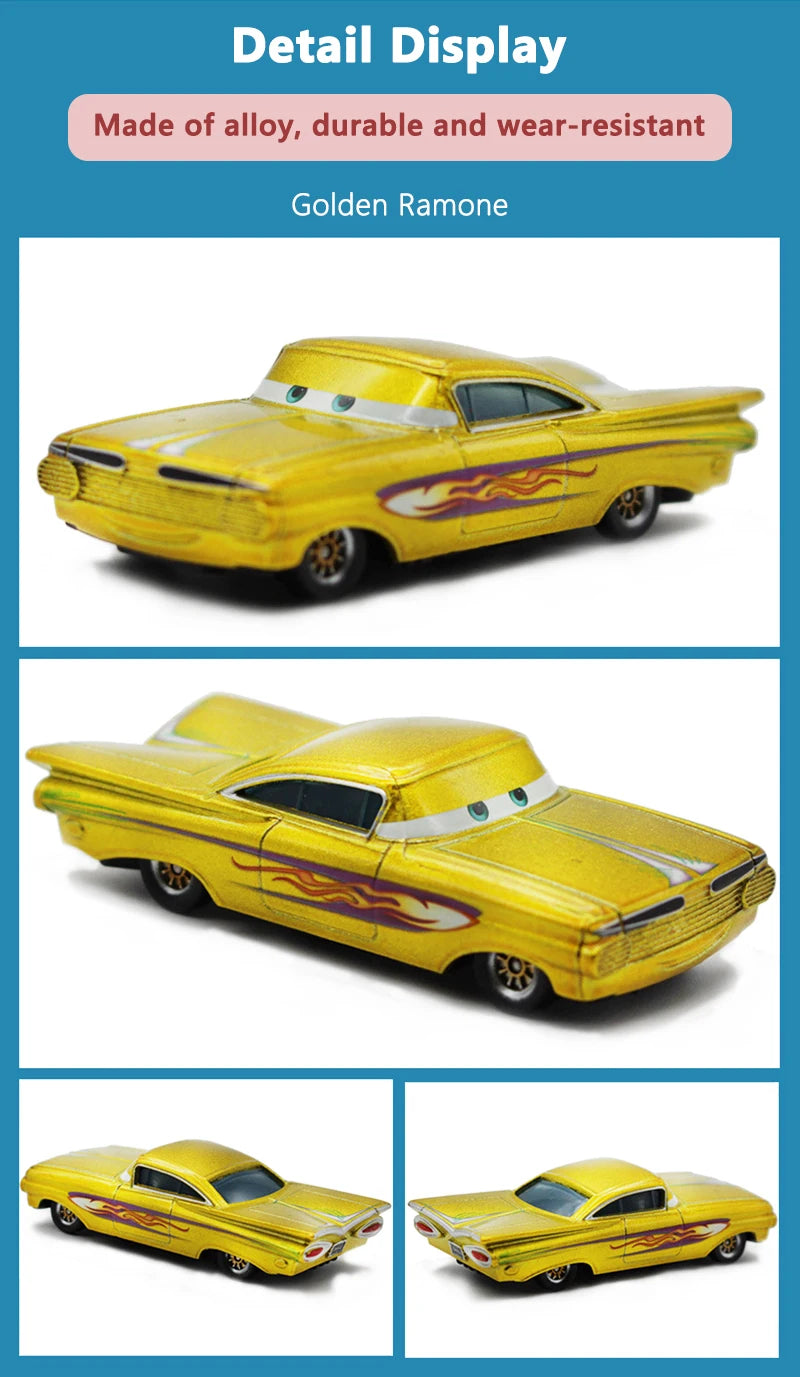 Disney Pixar Cars Ramone Series Colors Golden Green Red Purple 1:55 Alloy Diecast Children's Toy Car Model Gift