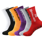 6Pairs/Lot FS Football Socks New Style Round Silicone Suction Cup Grip Anti Slip Soccer Socks Sports Men Baseball Rugby Socks