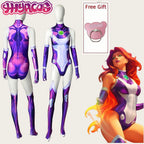 Anime Tai tan Jumpsuit Zentai Bodysuit Sexy Starfire Superhero Cosplay Costume Sexy Women Men Carnival Party Outfits Halloween