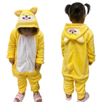 Cartoon Kigurumi For Children Kids' Animal Onesie Pyjamas Dog Wolf Dragon Dinosaur Halloween Carnival One-piece Costume Homewear