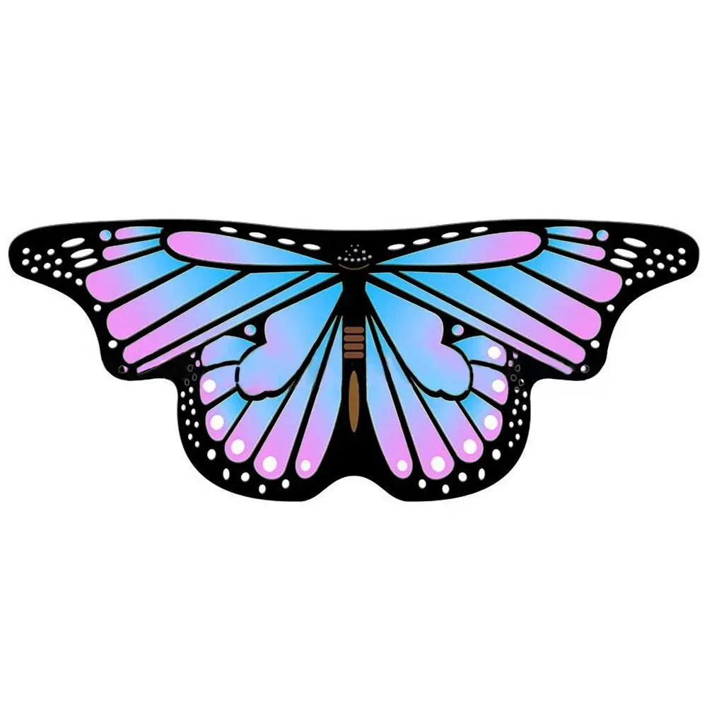 Kids Butterfly Wings Cape Girls Fairy Shawl Pixie Cloak Fancy Colorful Dress Costume Gift  Party & Holiday DIY Decorations