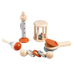 Baby Handheld Bell, Ringing Instrument, Early Childhood Education, Soothing Bed Bell, Wooden Gripping, Chewing Toy