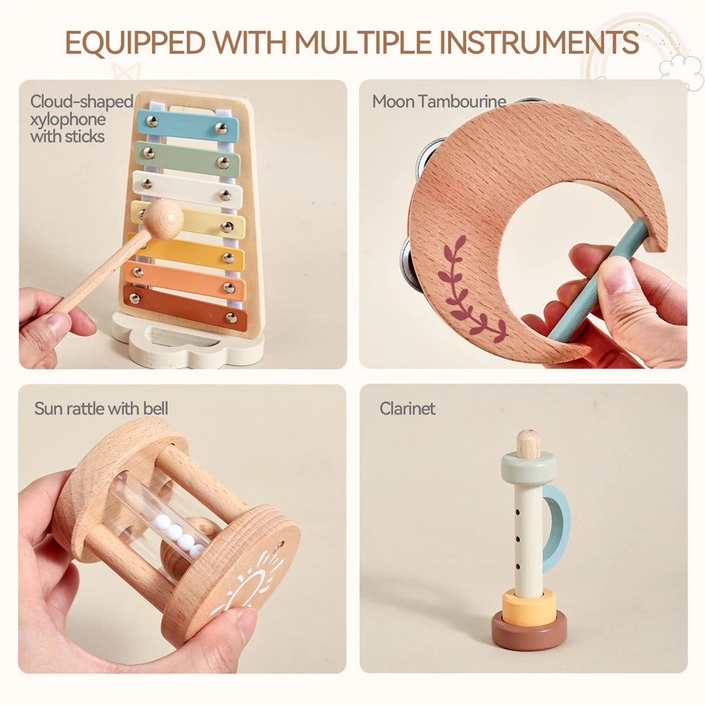Montessori Wooden Musical Instrument Toy Set