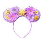 Mouse Ears Headband Cartoon Sequin Bows Headband Birthday Party Christmas Halloween Princess Cosplay Costume For Women Adult