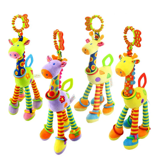 Soft Giraffe Plush Baby Rattle Hanging Toy
