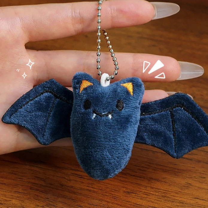 Halloween Plush Keychain for Women Pumpkin Ghost Bat Witch Hat Trick or Treat Cartoon Bag Charm Party Gifts Keychain Accessories