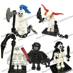 Halloween Scene Building Blocks Skeletons Ghosts Army King Assembled Charactesrs Figures DIY Accessories Bricks Toys Kids Gifts