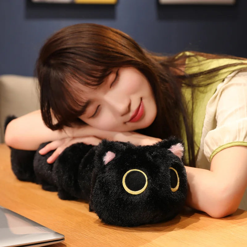 50/80/130CM Creative Cat Caterpillar Plush Toys Stuffed Soft Animal Long Pillow Funny Bed Cushion for Children Gift