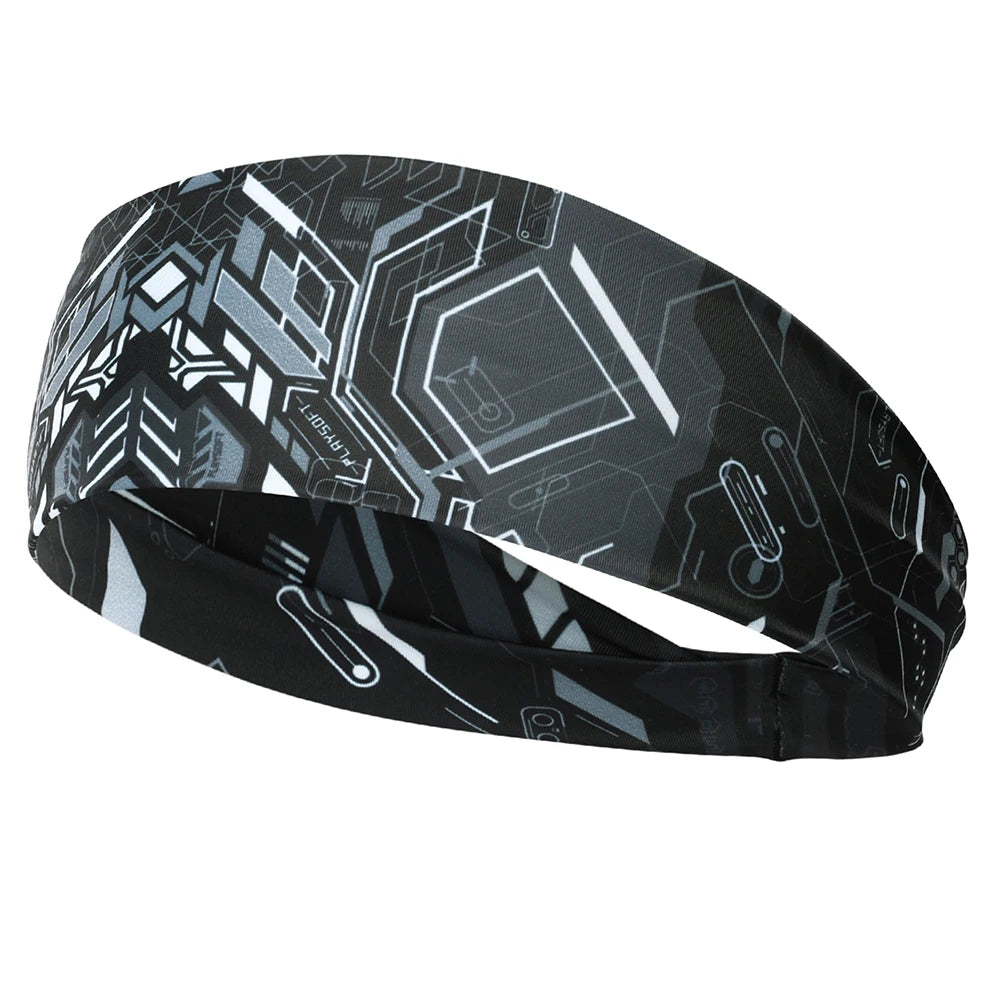 Gothic Skull Headband Sweat Bandage Sport Head Hair Band Workout Tennis Fitness Jog Basketball Running Scary Sweatband Women Men
