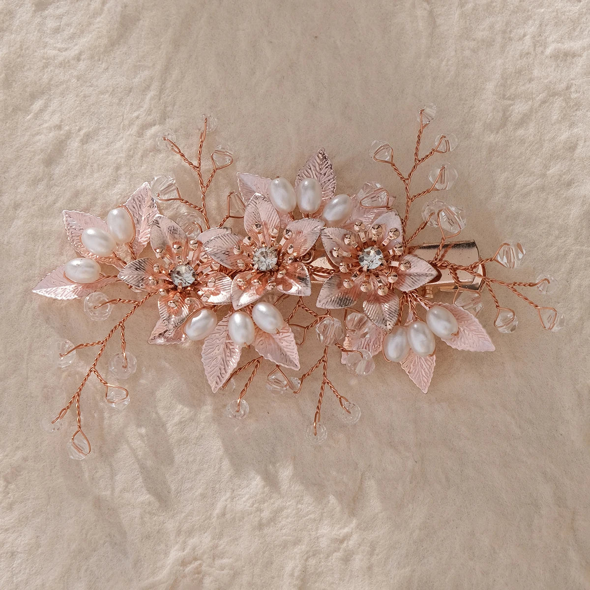 Fashion Pearl Flower Clip Silver Color Hair Combs Wedding Bridal Jewelry Accessories Headpieces For Woman Bride Hair Ornaments