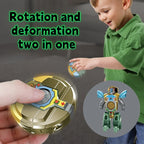 New creative decompression  drop resistant fingertip Rotational gyroscope mechanical deformation robot children's toy Boy Gift