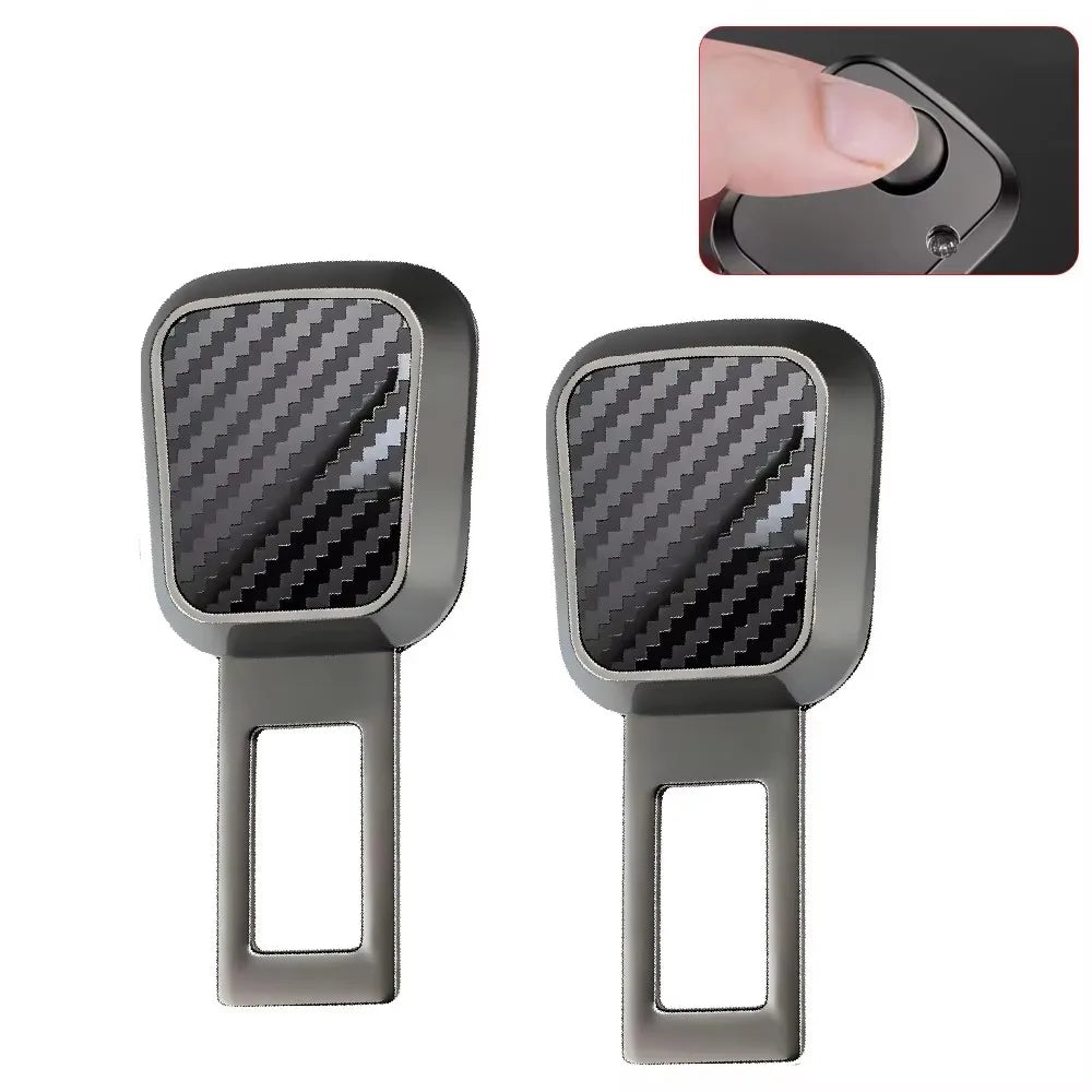 1/2PCS Car Seat Belt Clip Extender Safety Seatbelt Lock Buckle Plug Thick Insert Socket Extender Safety Buckle For Tesla Porsche