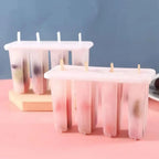 4-Link Old Popsicle Mold With Lid Home Made Homemade Mung Bean Popsicle Homemade Ice Cream Frozen Ice Cream Molds