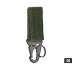 2/5 PCS.Tactical Hanging Buckle Molle Nylon Webbing Carabiner Belt Triangle Keychain for Outdoor Climbing Camping Tool Accessory