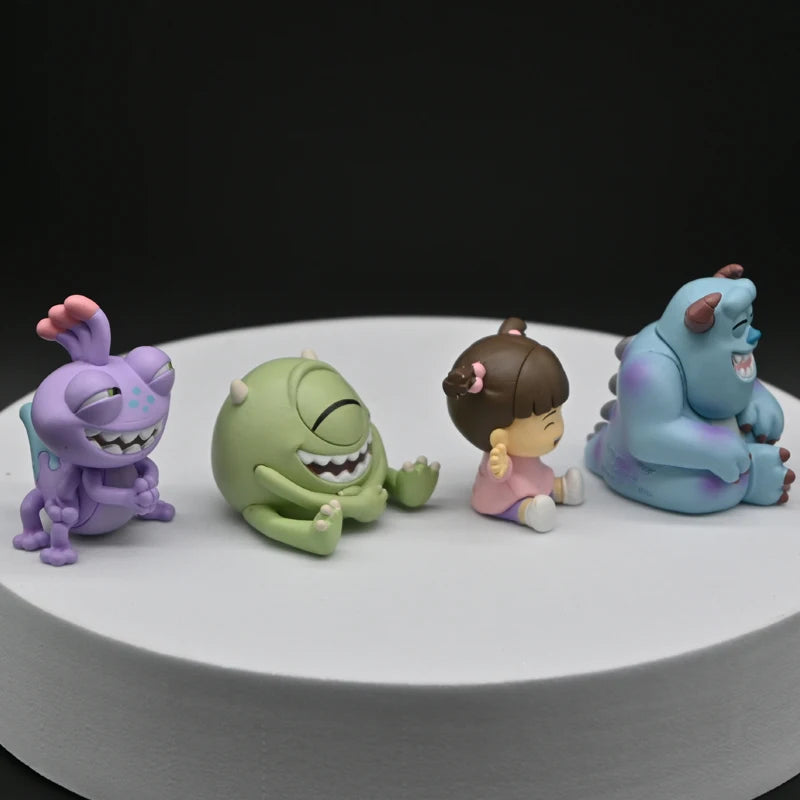 4Pcs University Monsters Inc Figures James P. Sullivan Anime Action Figure Michael Wozosky Randall Boggs Q Version Model Toys