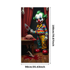 72.83x35.43 Inch Halloween Door Banner Polyester Ghost Hospital Scary Head Scene Decoration Halloween Party Supplies Photography