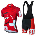 2024 Cartoon Cycling Clothing Men Short Sleeve MTB Ropa Ciclismo Breathable Summer Sportswear Outdoor Bicycle Clothes Bib Shorts