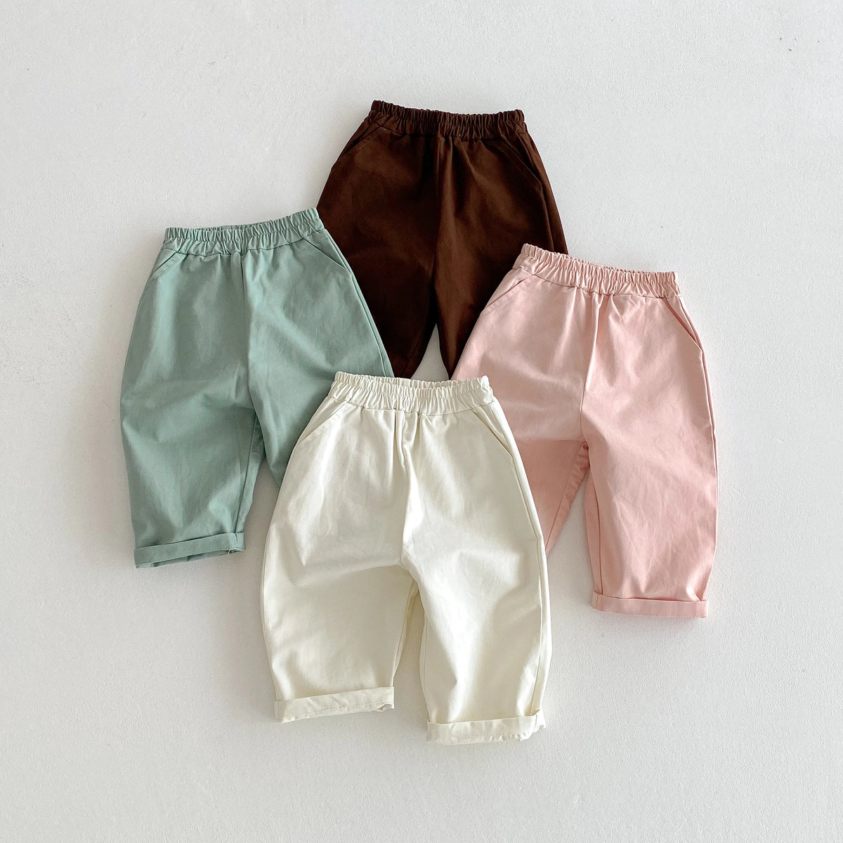 Children's Pants Baby Boys Pants Spring Summer Toddler Girls Legging Pocket Boy's Trousers Elastic Waist Casual Pants 0-6 Yrs