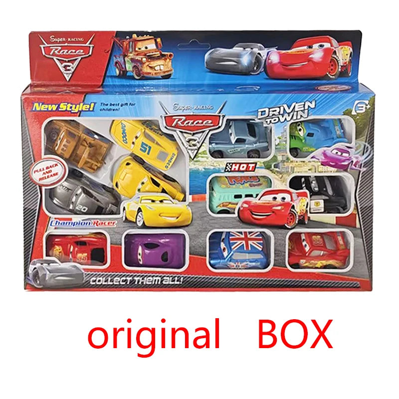 New Disney Pixar Cars 3 Rebound Cars 12 Piece Series Lightning McQueen Jackson Storm Plastic Car Model Toy Boutique Gift Box  ﻿@