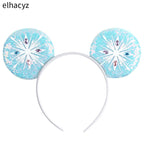 Mickey Cartoon Olaf Headbands for Kids Cute Snowman Ears Hair Accessories Women Elsa Frozen Hairband Girls Cosplay Headwear Gift
