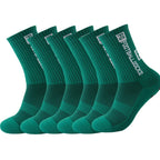 6Pairs/Lot FS Football Socks New Style Round Silicone Suction Cup Grip Anti Slip Soccer Socks Sports Men Baseball Rugby Socks