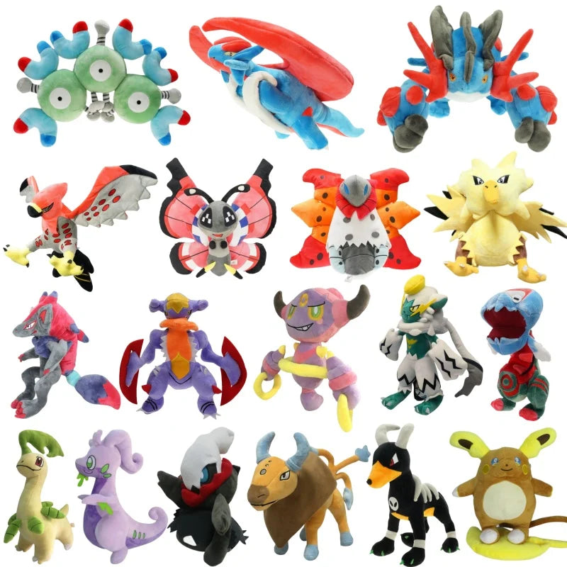 Pokemon Plush Toys Bayleef Zeraora Greninja Goodra Salamence Garchomp Zapdos Swampert Anime Figures Kid's Xmas Birthday Gift