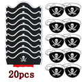 5/10/20pcs Pirate Eye Patches Skeleton Eye Mask Felt One Eye Skeleton Captain Eye Patches for Halloween Pirate Theme Party Decor