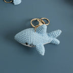 Ocean Series Animal Doll Crochet Keychain Handmaking Knitted Tropical Fish Keyrings Crochet Shark Doll Keychain Custom Accessory