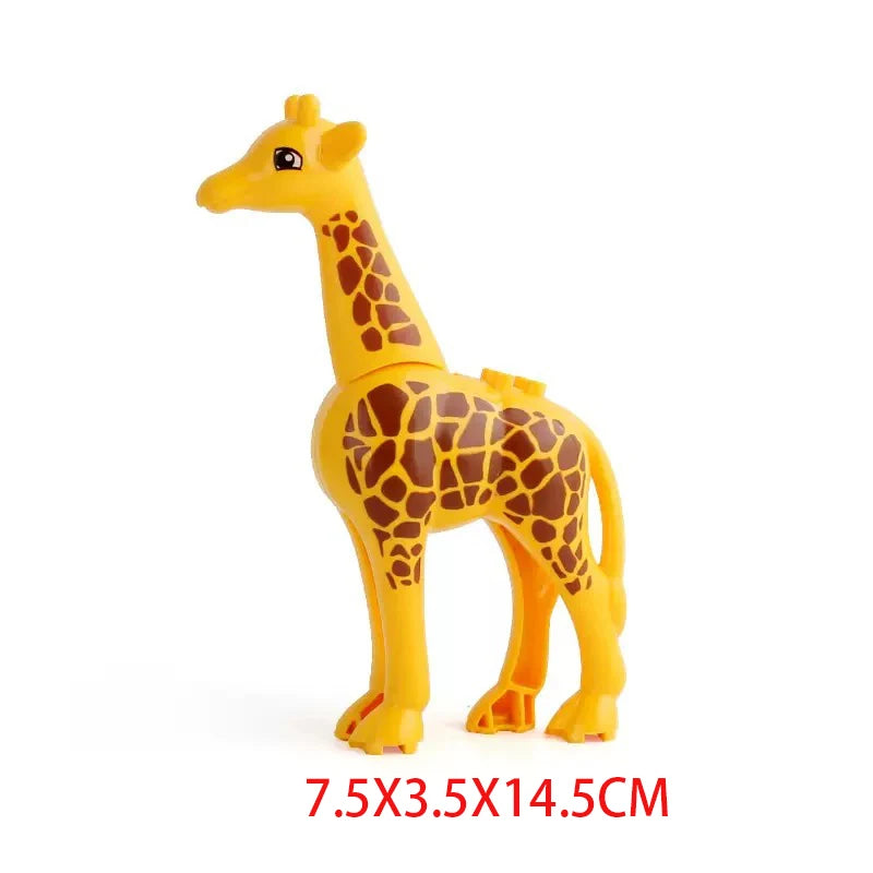 MOC Animal Scene Building Blocks Zoo Ducks Cat Dog Penguin Eagle Dove Wolf Bear Deer Shark Snake Mice Sheep DIY Toys Bricks K055