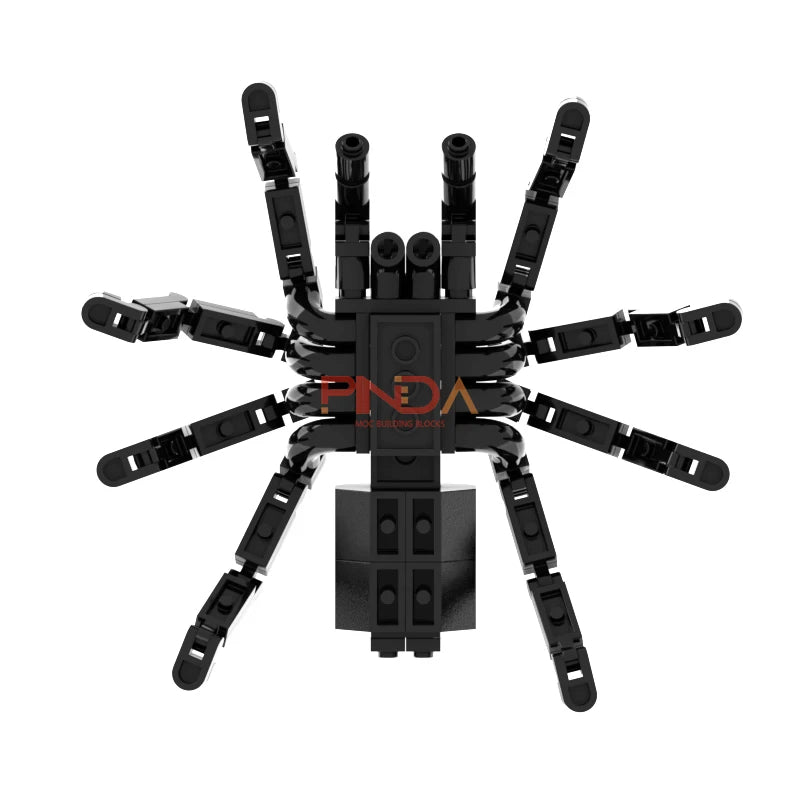 126 Pcs Talantula Black Spider Model Set Building Blocks Creative Animals MOC Construction Bricks Tricky Toy Halloween Kid Gifts