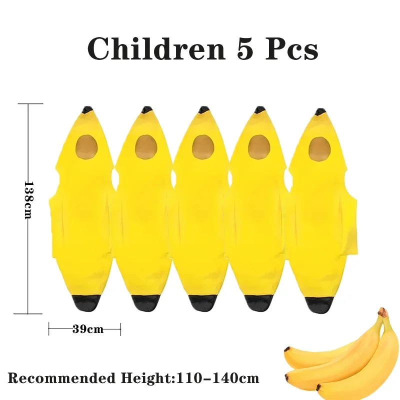 Halloween Banana cosplay Halloween Costumes Children's Performance Costumes Banana Costumes Performance Parent-Child Costumes