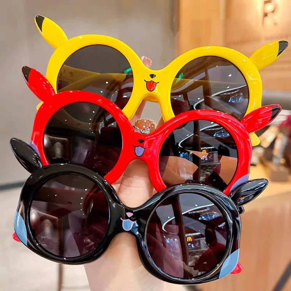 Cartoon Pikachu Outdoor Sun Protection Glasses Anime Pokemon Anti Glare Goggles Cute Vacation Travel Sunglasses Friend Gifts