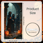 72.83x35.43 Inch Halloween Door Banner Polyester Ghost Hospital Scary Head Scene Decoration Halloween Party Supplies Photography