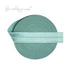 BRISTLEGRASS 2 5 10 Yard 5/8" 15mm Solid FOE Shiny Fold Over Elastic Spandex Satin Band Hair Tie Headband Dress Sewing Lace Trim