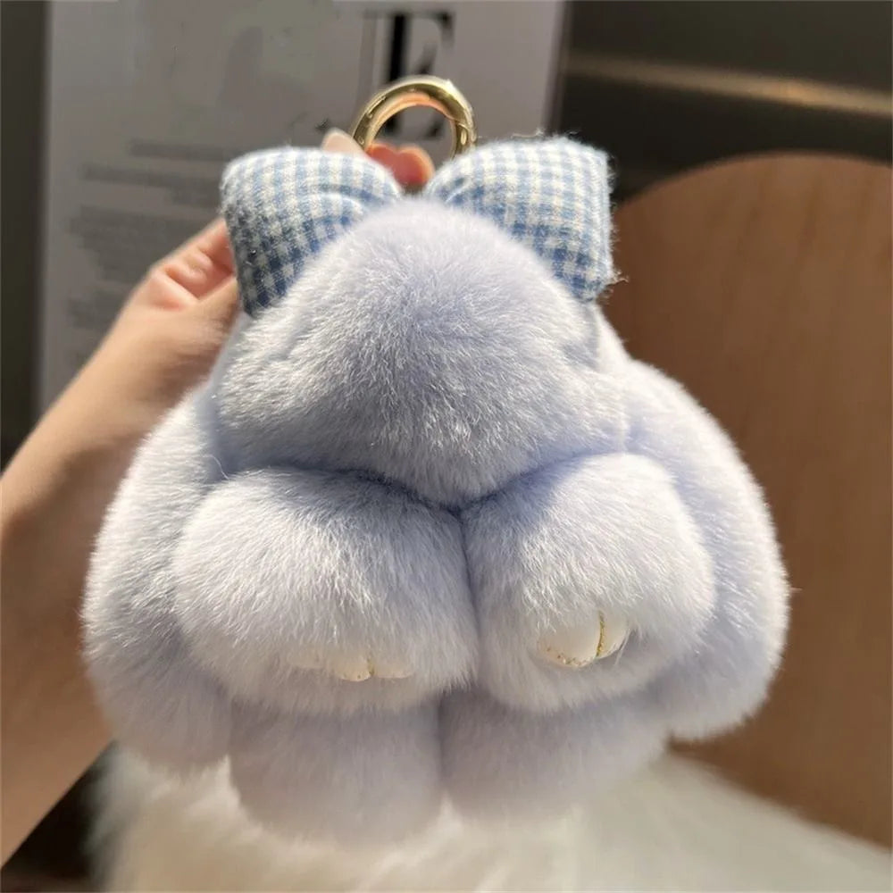 Pendant Plush Toy Bags Pendant Jewelry Ornament Fluffy Toy Doll Plush Bunny Keyring Plush Bunny Keychain Rabbit Fur Keychain