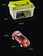 30 - 50PCS Mini Alloy Cars Model Set with Storage Box Diecast Pull-Back Vehicle Toys for Boys, Gift for Christmas, Birthday Gift