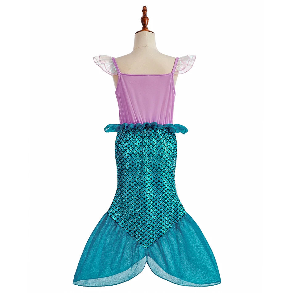 Girls Elsa Anna Dress Children Princess Carnival Dress Kids Jasmine Rapunzel Pageant Flower Disguise Birthday Cosplay Costume