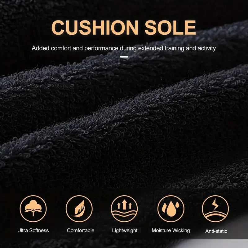 4 Pairs Men's Cotton Work Socks Long Running Breathable Ankle Crew Socks Casual Socks for Men Cycling Socks