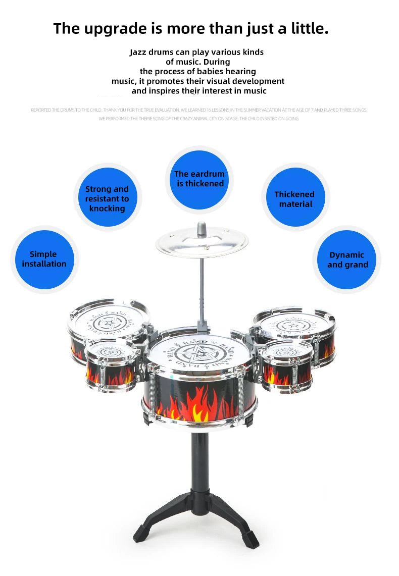 Drums, jazz drums, music enlightenment for children and babies, toys, imitation Musical Instruments, beginners practicing Musica