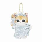 12cm Cattoon Anime Global Travel Styles Mofusand Plush Doll Toys Stuffed Animals Keychain Small Pendant Christmas Birthday Gifts