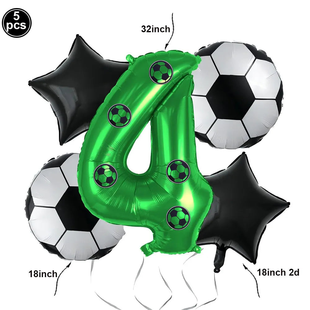 Soccer Theme Disposable Tableware Set Paper Plates Cups Napkins Tablecloth Boys Sports Football Birthday Party Decor Supplies