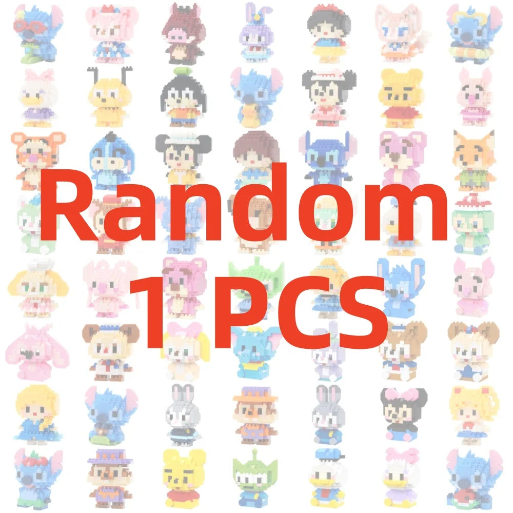Disney Zootopia Small LinaBell Building Blocks Judy Nick Model Donald Duck Education Lotso Toys Mickey Mouse For Kids Birthday