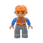Big Size Figures Building Block Doll Family Farmer Pirate Worker Doctor Policemen Large Brick Compatible Build House Duploes Toy