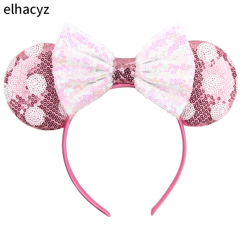 2026 Chic Embroidery Sequin Ears Headband Classical DOT Bow Hairband For Girls Women Party Head Wear Kids DIY Hair Accessories