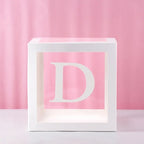 Transparent Letter Balloon Box Baby Shower Decorations Happy Birthday Wedding Decor 1st Birthday Party Supplies Balloon Box