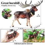 Oenux Forest Deer Animals Simulation Wild White-Tailed Elk Action Figures Moose Figurines Model Decoration Toy Kids Xmas Gift