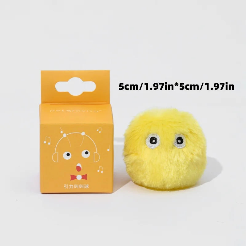 Interactive Ball Smart Cat Toys Plush Electric Catnip Training Toy Kitten Touch Sounding Pet Product Squeak Toy Ball