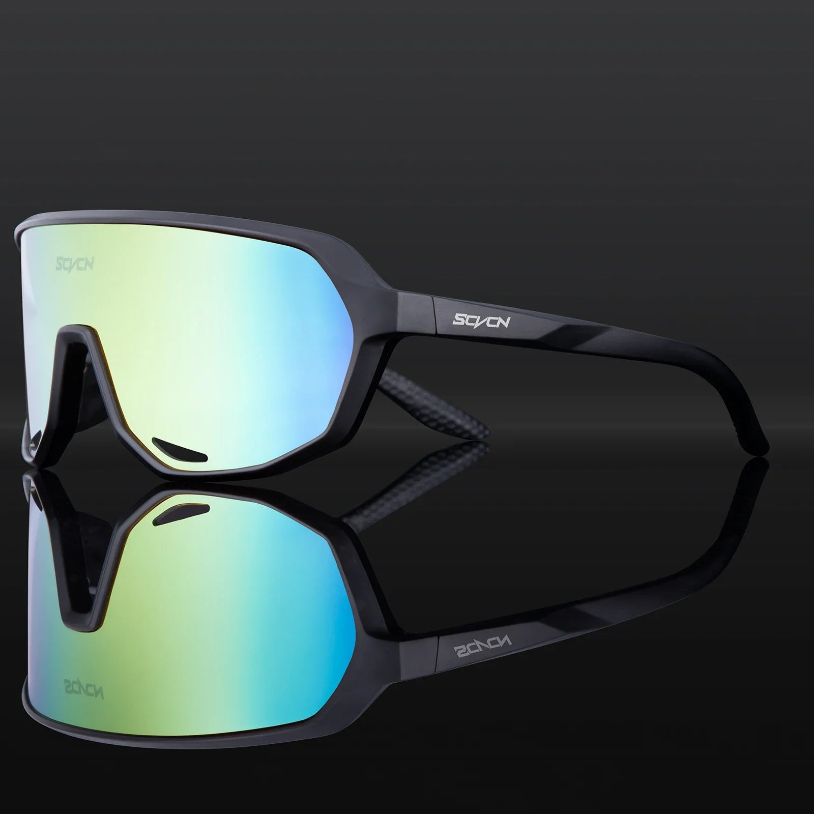 SCVCN Hiking Eyewear Sports Glasses for Men MTB Bike Bicycle Sports UV400 Hunting Driving Cycling Glasses Fashion Sunglasses