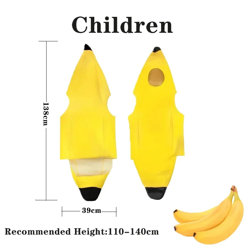 Halloween Banana cosplay Halloween Costumes Children's Performance Costumes Banana Costumes Performance Parent-Child Costumes