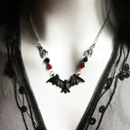 1PC Halloween Black Lace Necklace Vintage Court Gothic Personalized Black Gemstone Suitable for Party and Festival Gifts-802144